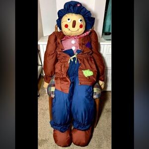 Lillian Vernon Vintage Scarecrow Raggedy Andy 60” Plush Decoration Halloween